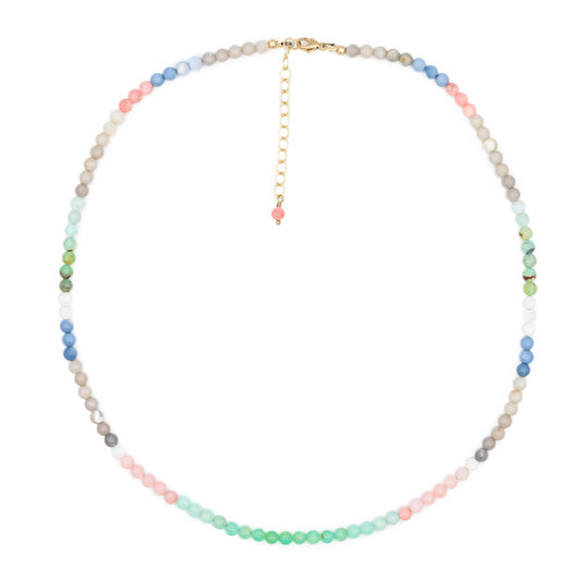 100% genuine multi opal necklace | Multi Opal Smooth Round Balls Beads | colorful opal necklace | genuine opal beaded jewelry