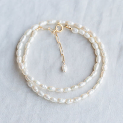 Freshwater Keishi Pearl necklace | Pearl necklace 14K gold filled | Boho freshwater pearl necklace | pearl necklace | June birthday