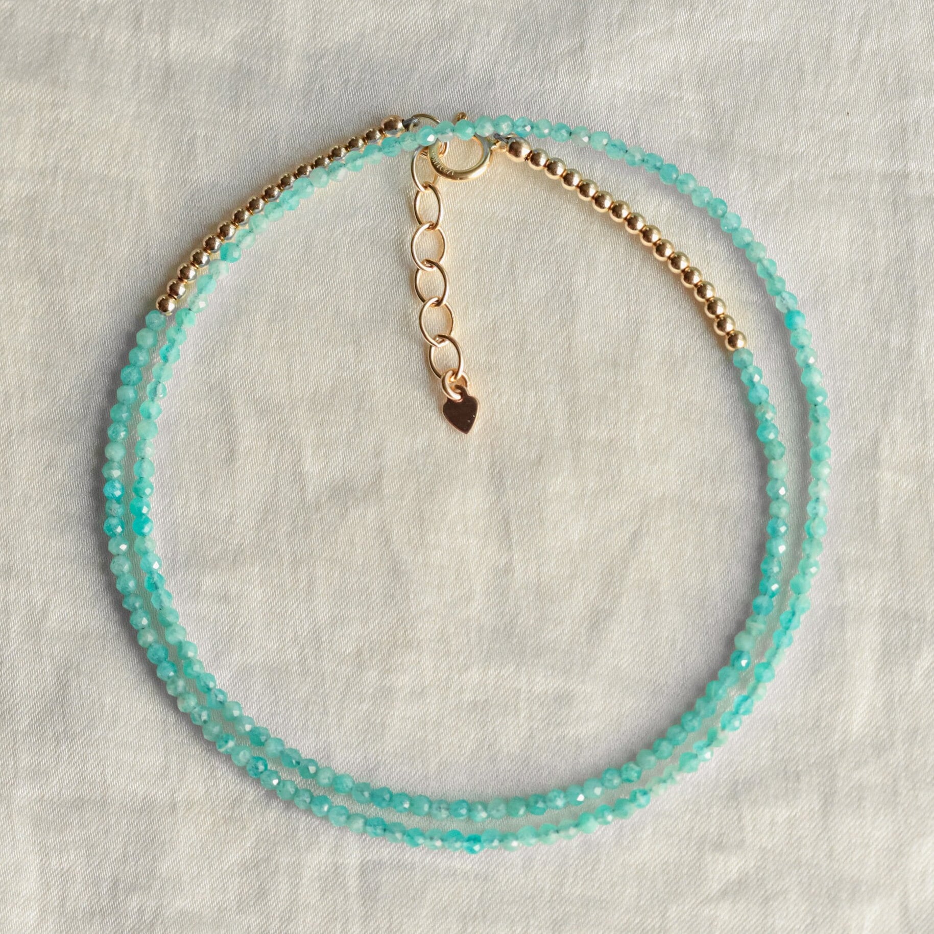 Tiny Amazonite 2mm Necklace