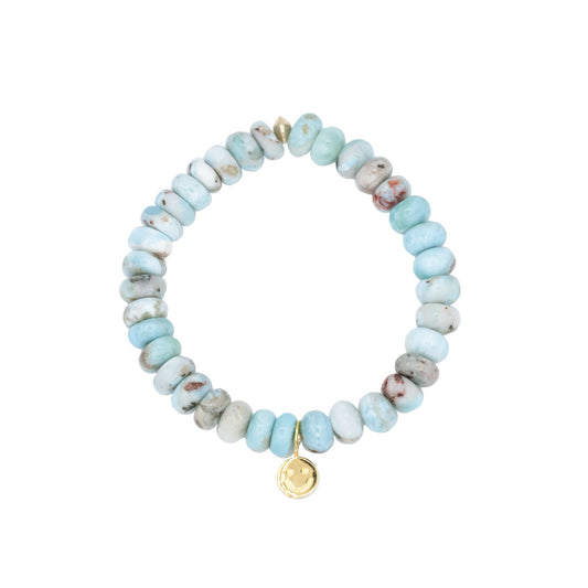 Natural larimar bracelet | Genuine Larimar Bracelet | 100% Authentic Larimar bracelet | Natural Larimar Dominican | Larimar bracelet happy